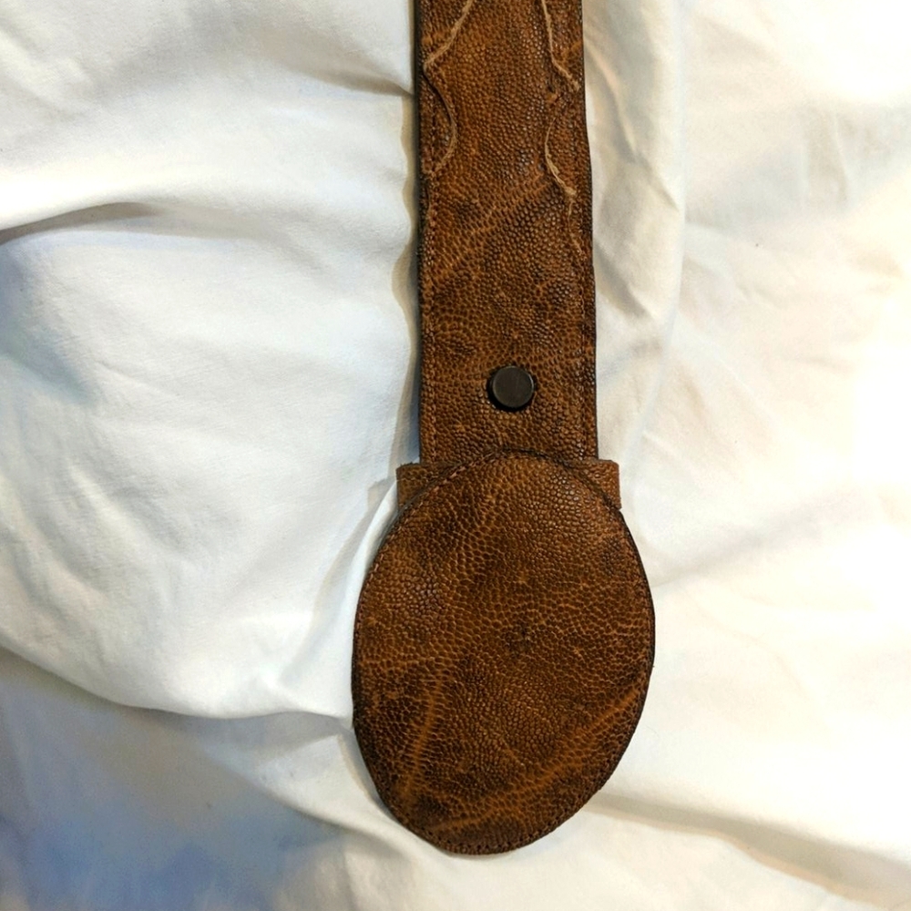 RARE Vintage handmade Elephant hide belt.